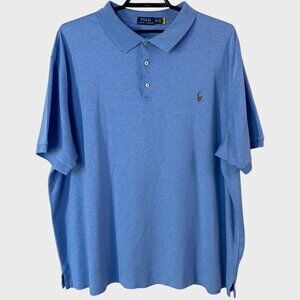 Polo By Ralph Lauren Big & Tall Soft Cotton Polo Shirt Light Blue Men's Size 3XB